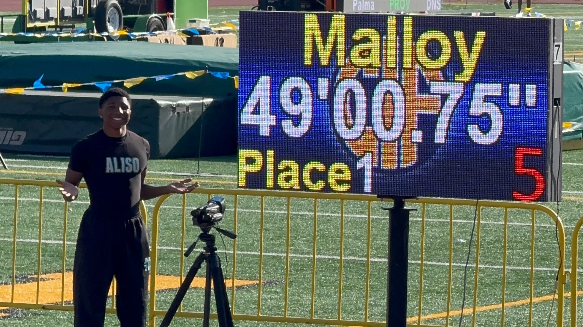 Dane Malloy Celebrates his new personal best