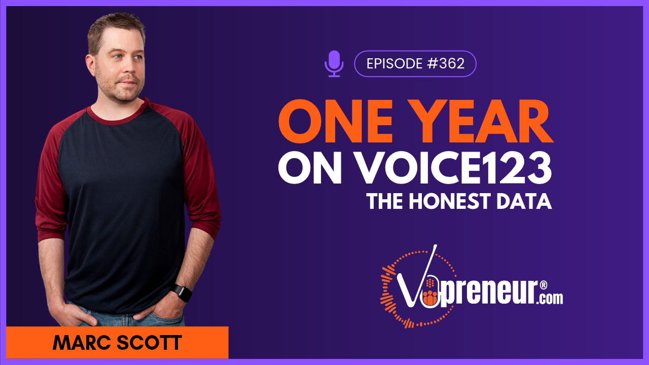 I Spent a Year and $2,400 on Voice123. Here's the Data - Everyday VOpreneur Podcast with Marc Scott