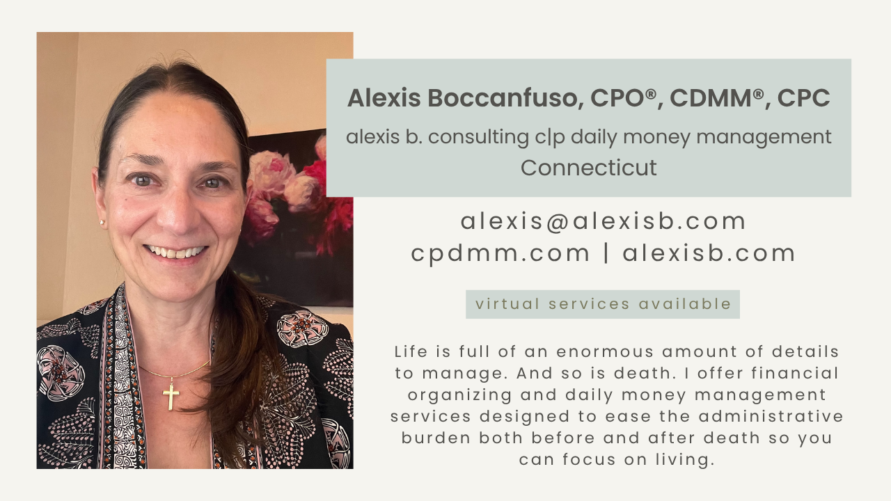 alexis b. consulting c|p daily money management