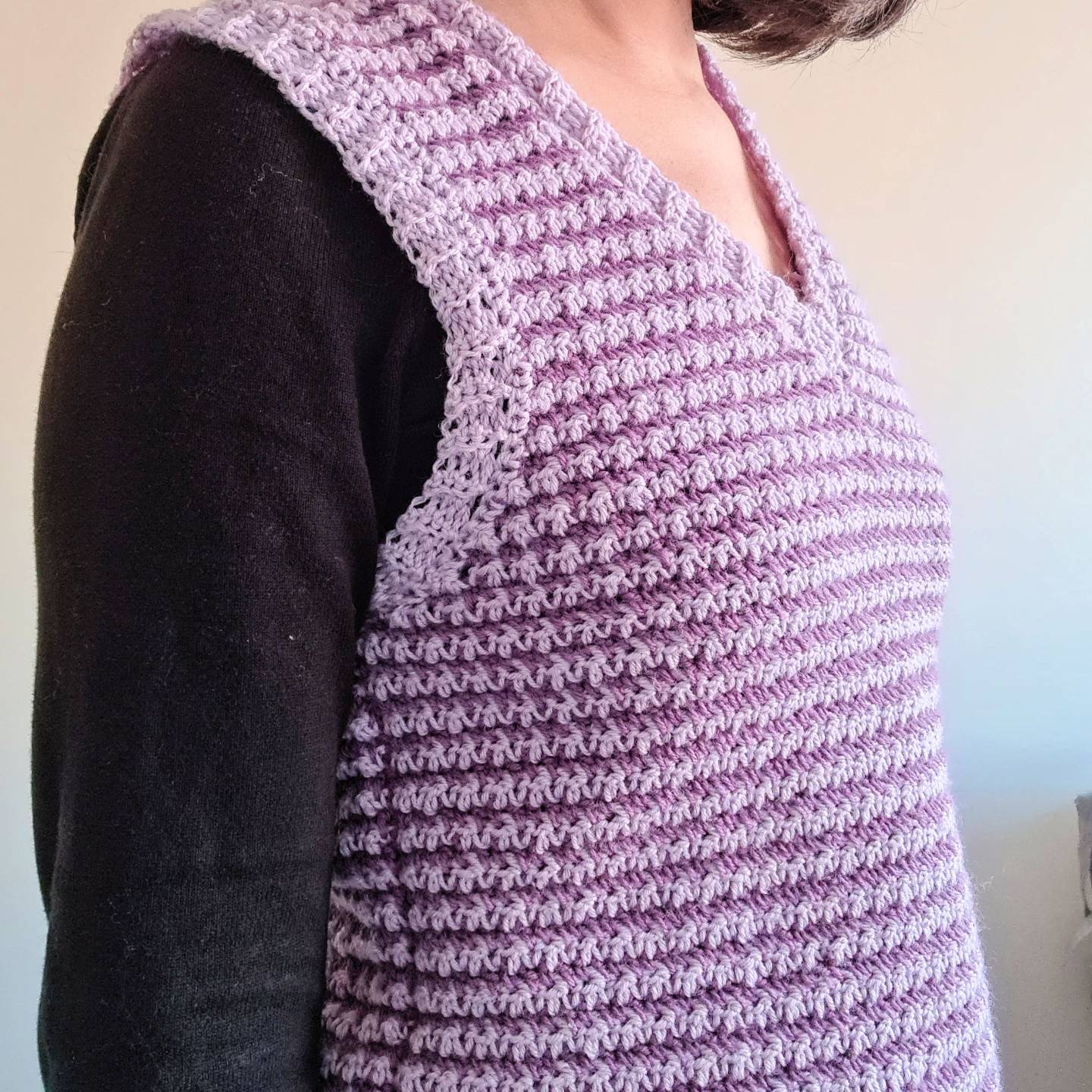 tweed vest crochet