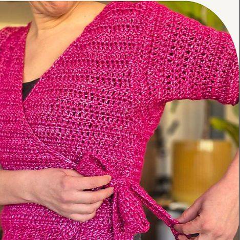 cardigan crzado crochet