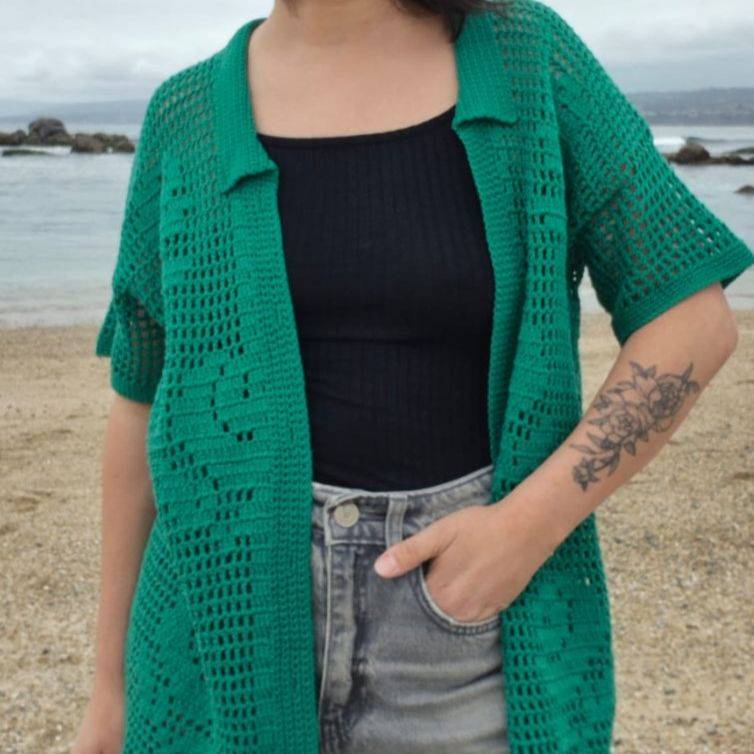 camisa rosa crochet