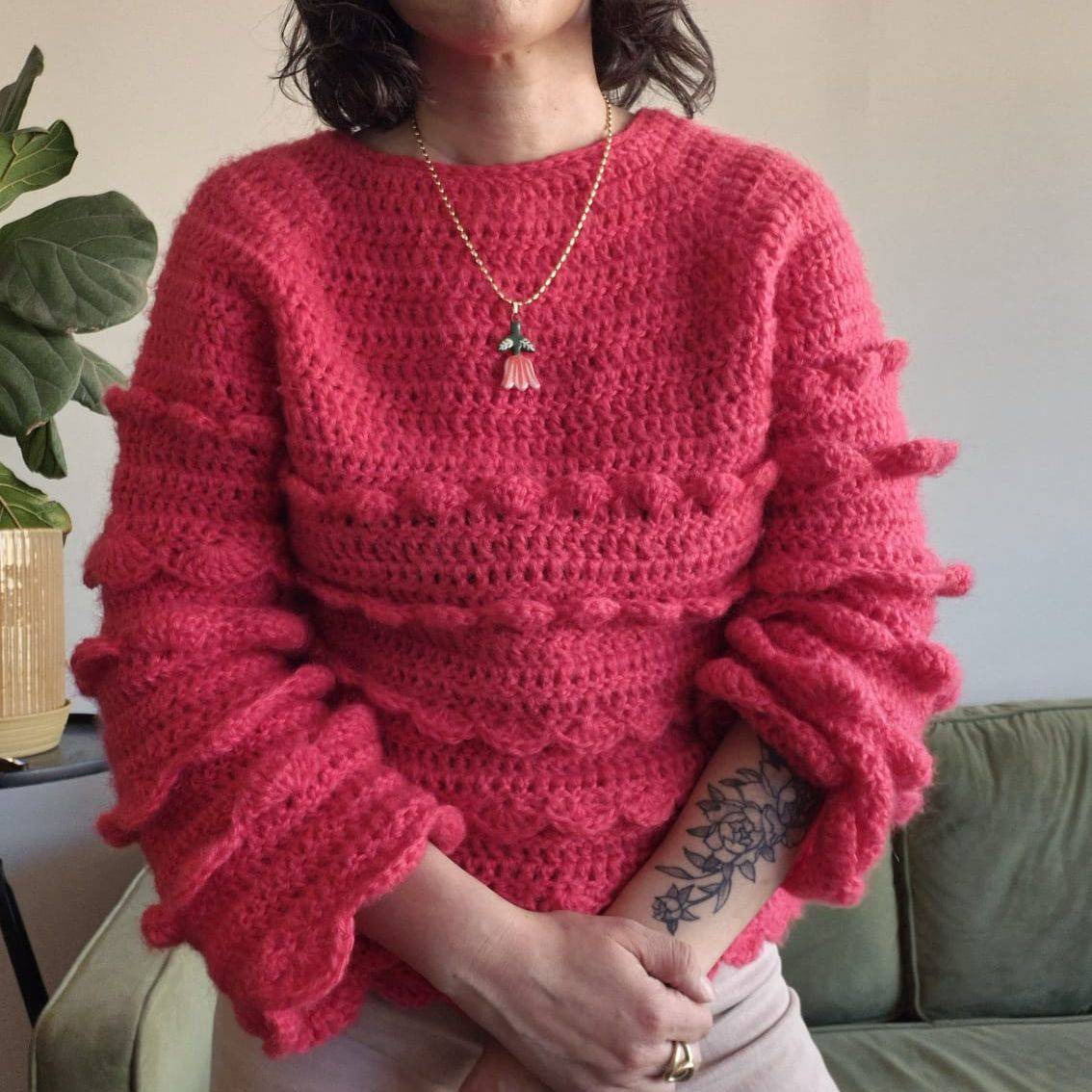 sweater guirnalda crochet