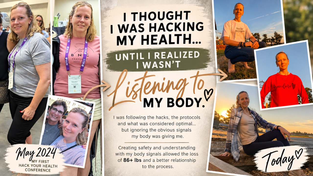 Becky’s side-by-side transformation photos, May 2024 versus today, after losing more than 86 pounds
