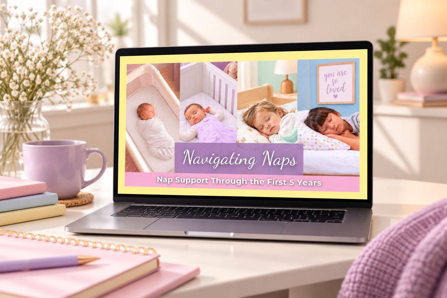 Navigating Naps workshop preview on laptop screen