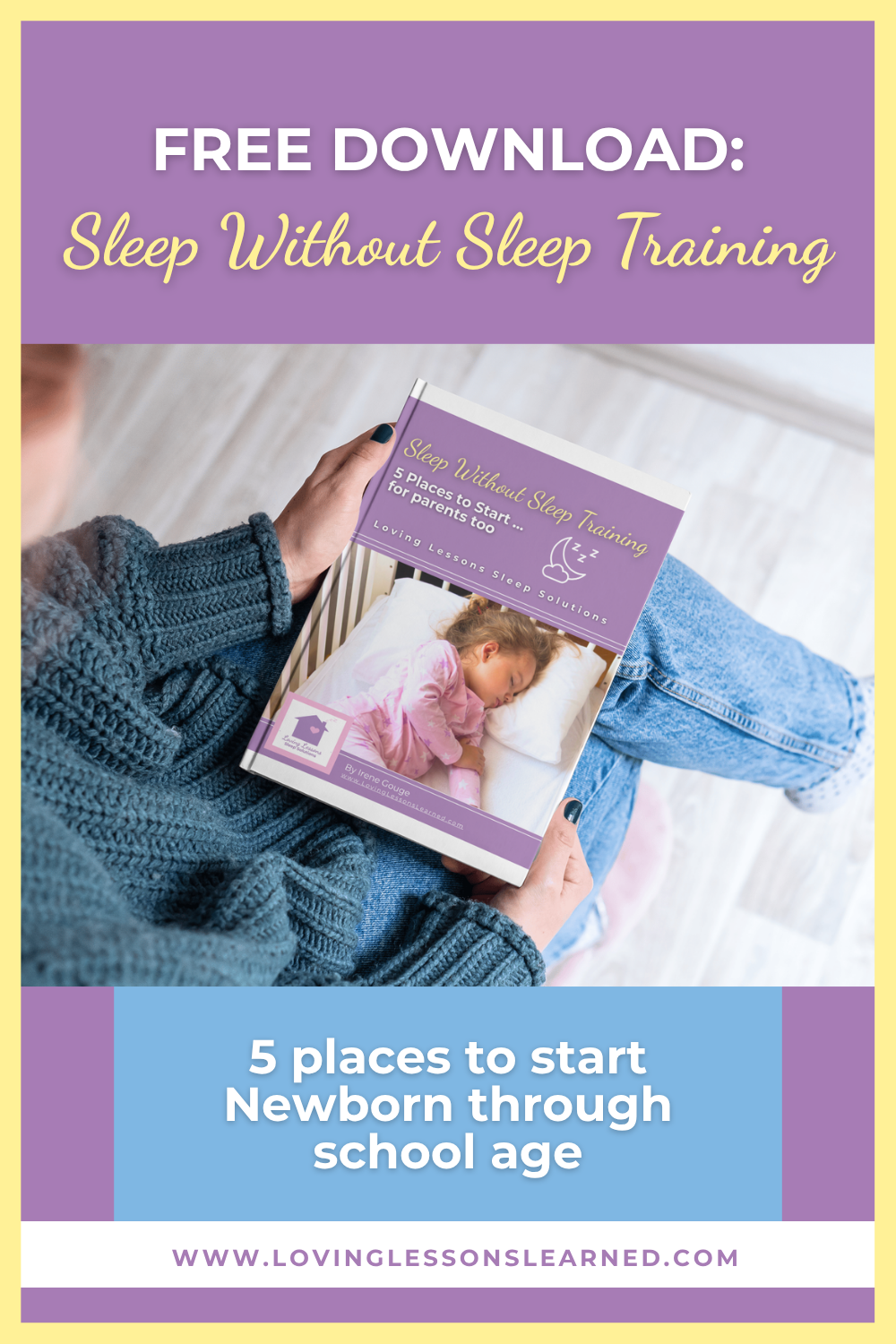 Free lesson series from holistic Family Sleep Coach Irene Gouge, helping exhausted parents get sleep without sleep training or cry it out