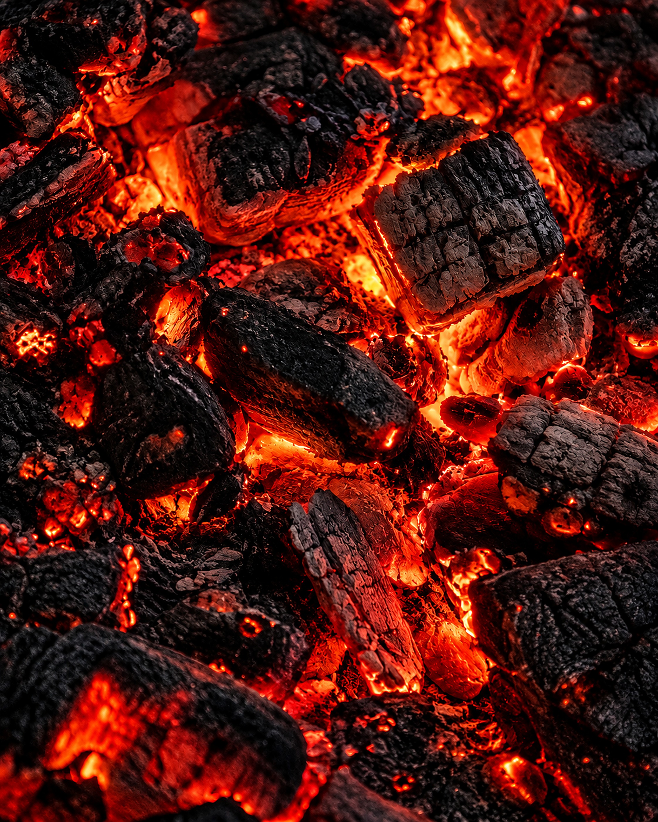 Embers glowing in the dark