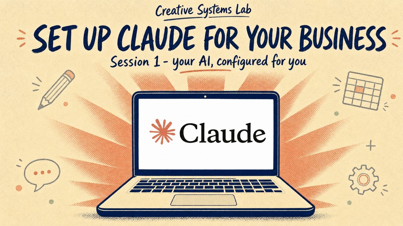 Creative Systems Lab Session 1 - Set Up Claude For Your Creative Business