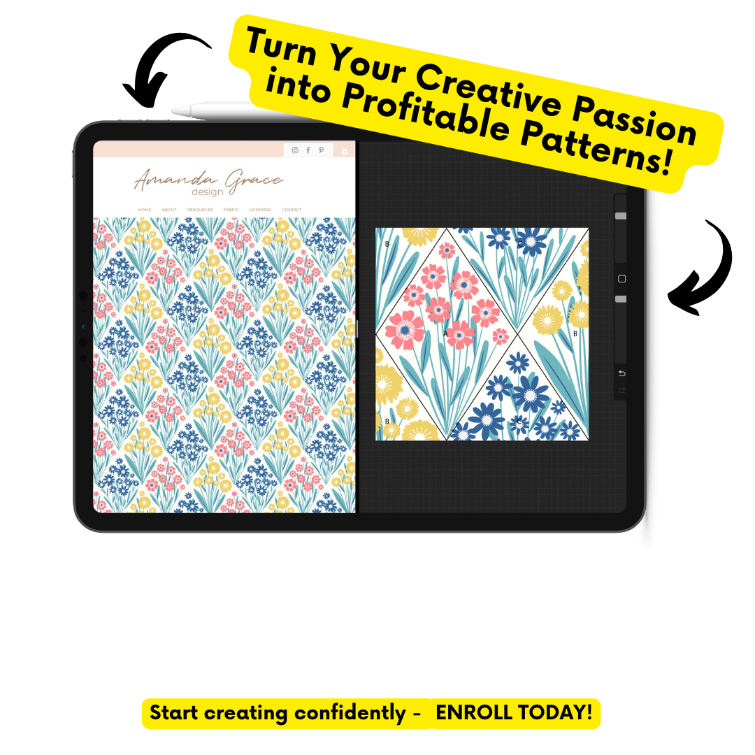 Surface pattern design courses by Amanda Grace Design