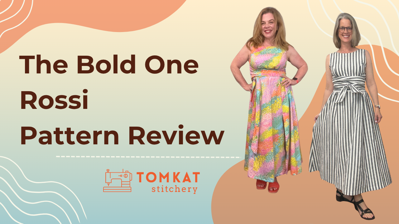 TomKat stitchery Bold One Rossi wrap dress pattern review