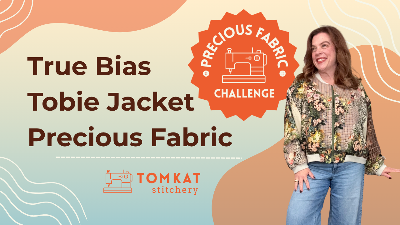 Whitney TomKat Stitchery Wearing True Bias Tobie Jack made with wool double gauze