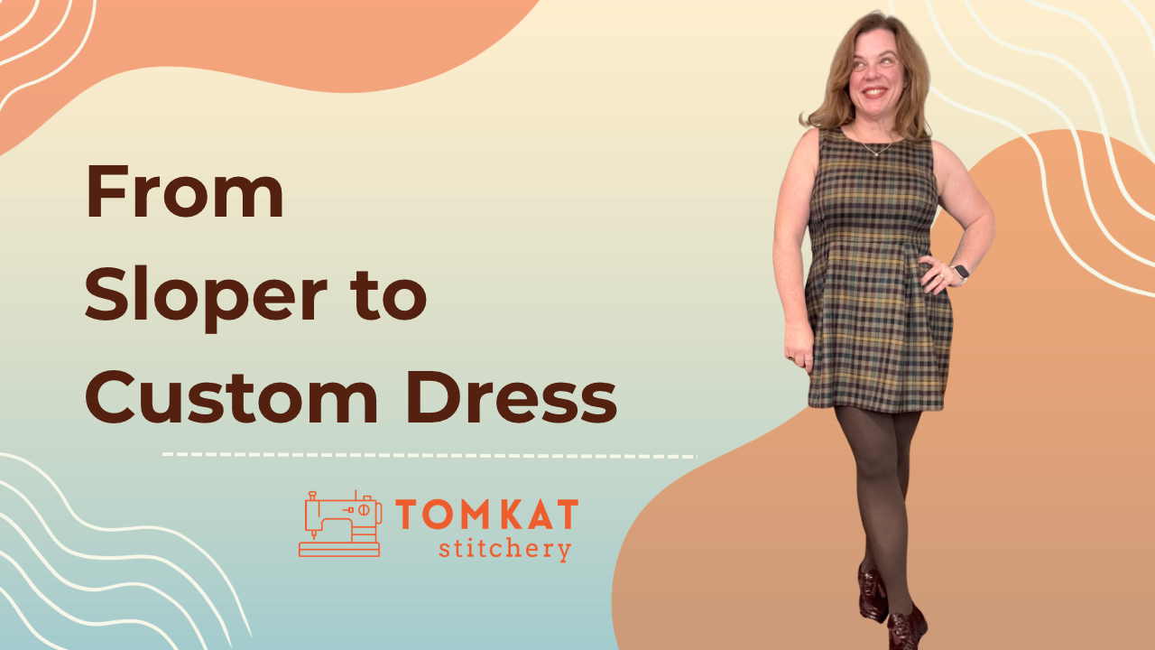 Whitney TomKat Stitchery plaid dress made from Cashmerette Wyman Sloper sewing pattern