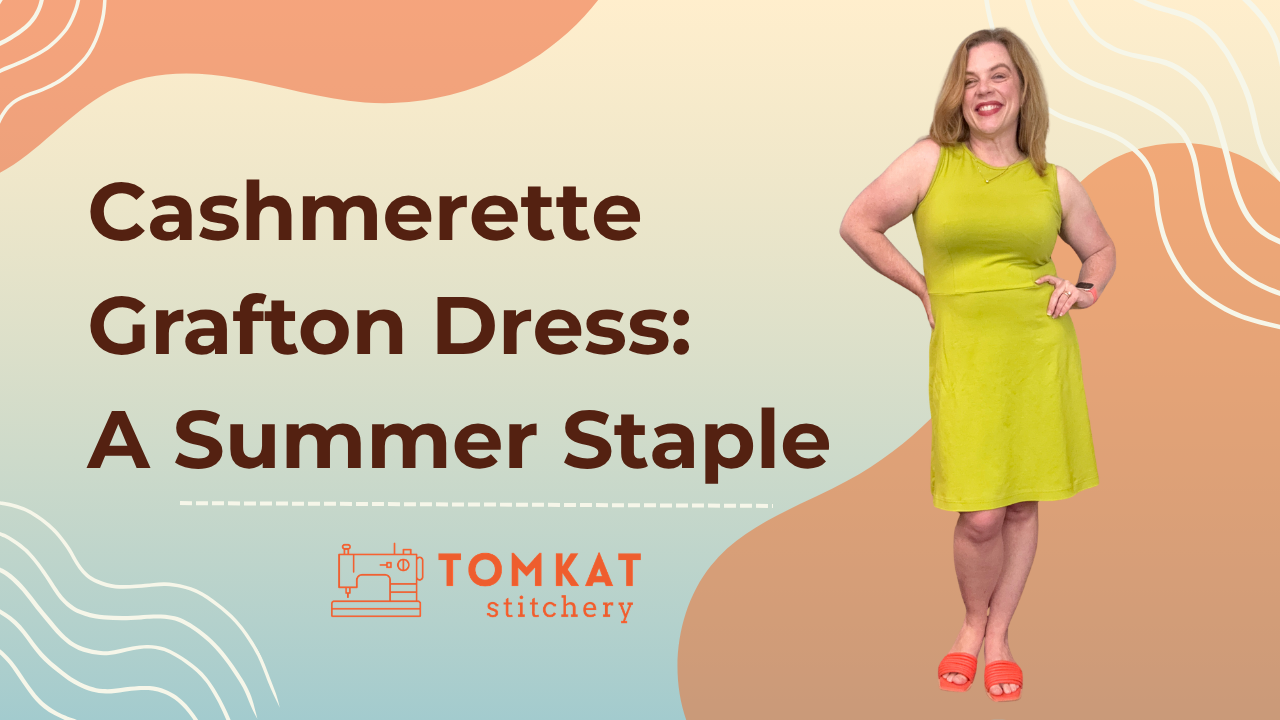 Whitney TomKat Stitchery Cashmerette Grafton Dress sleeveless citron