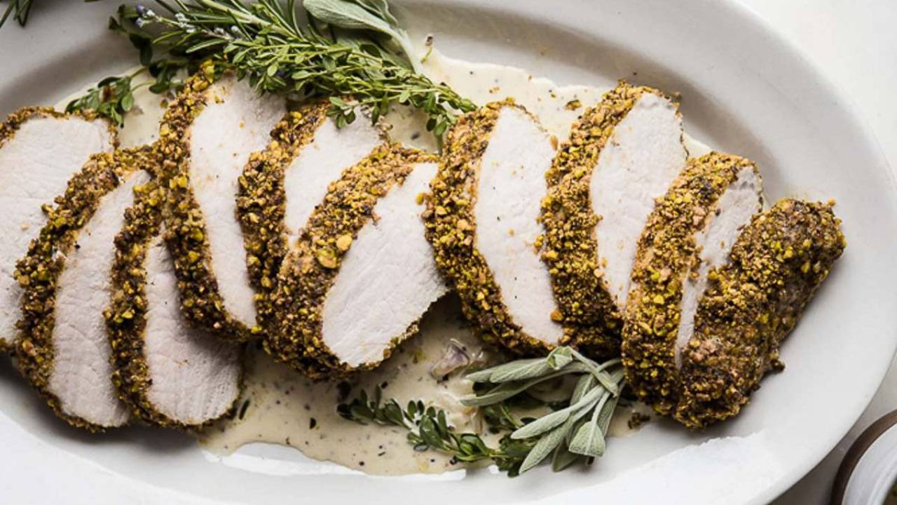 Pistachio Crusted Pork Tenderloin