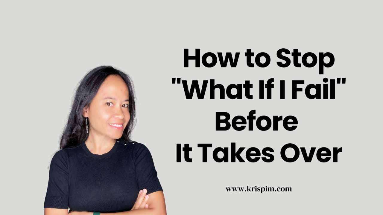 Kris Pim smiling, cover image for a post about overcoming fear of failure