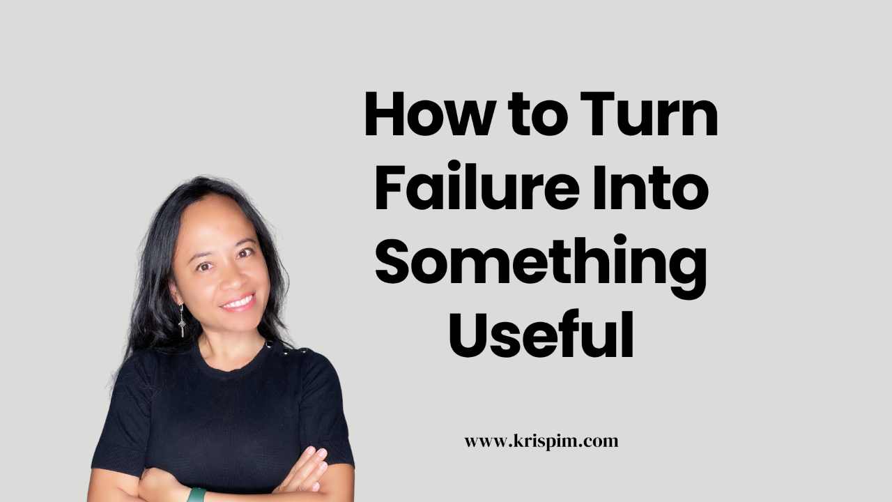Kris Pim smiling, cover image for a post about turning failure into growth