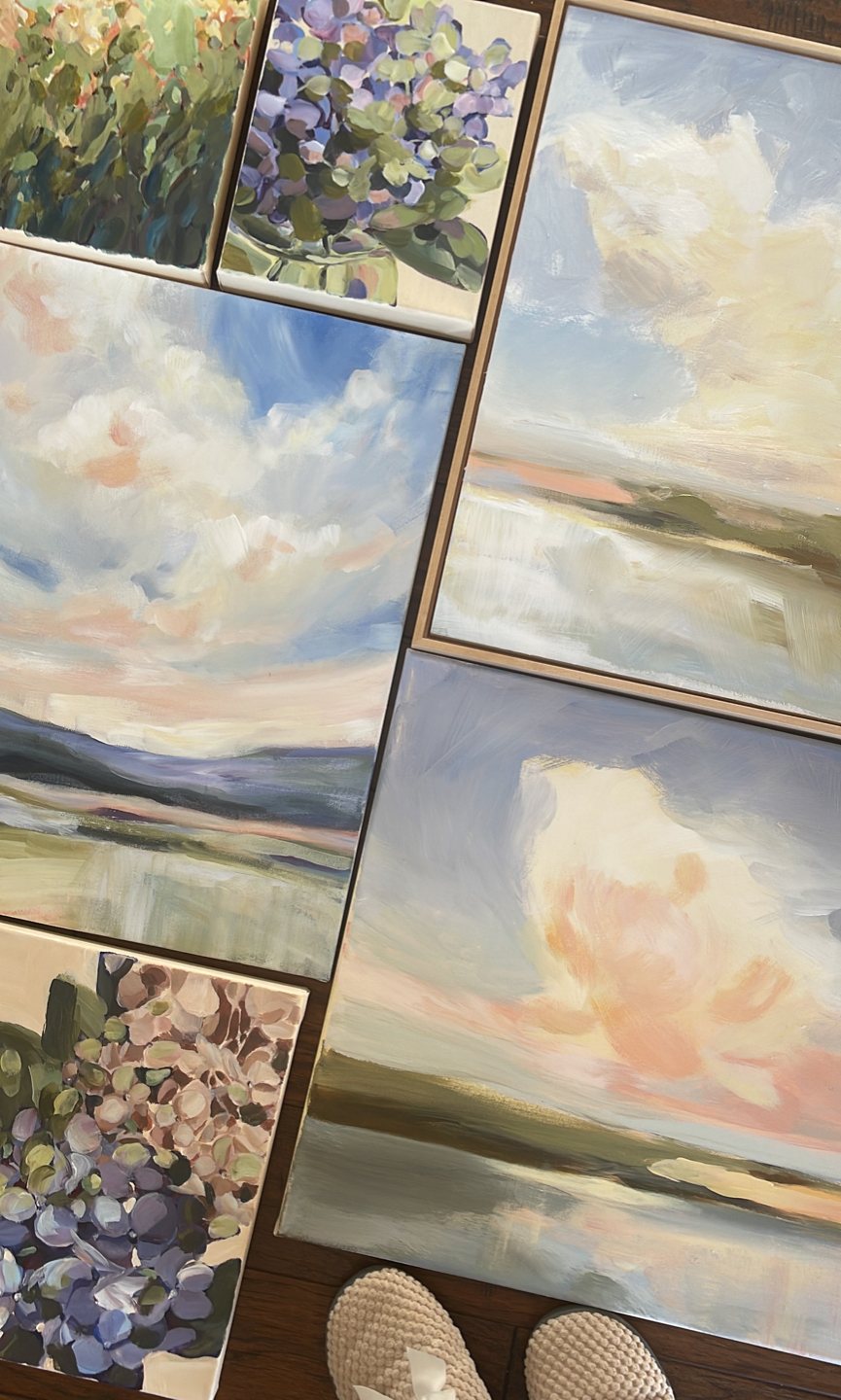large abstract landscape, modern landscape, painterly landscape, acrylic landscapes, abstract florals, painterly florals