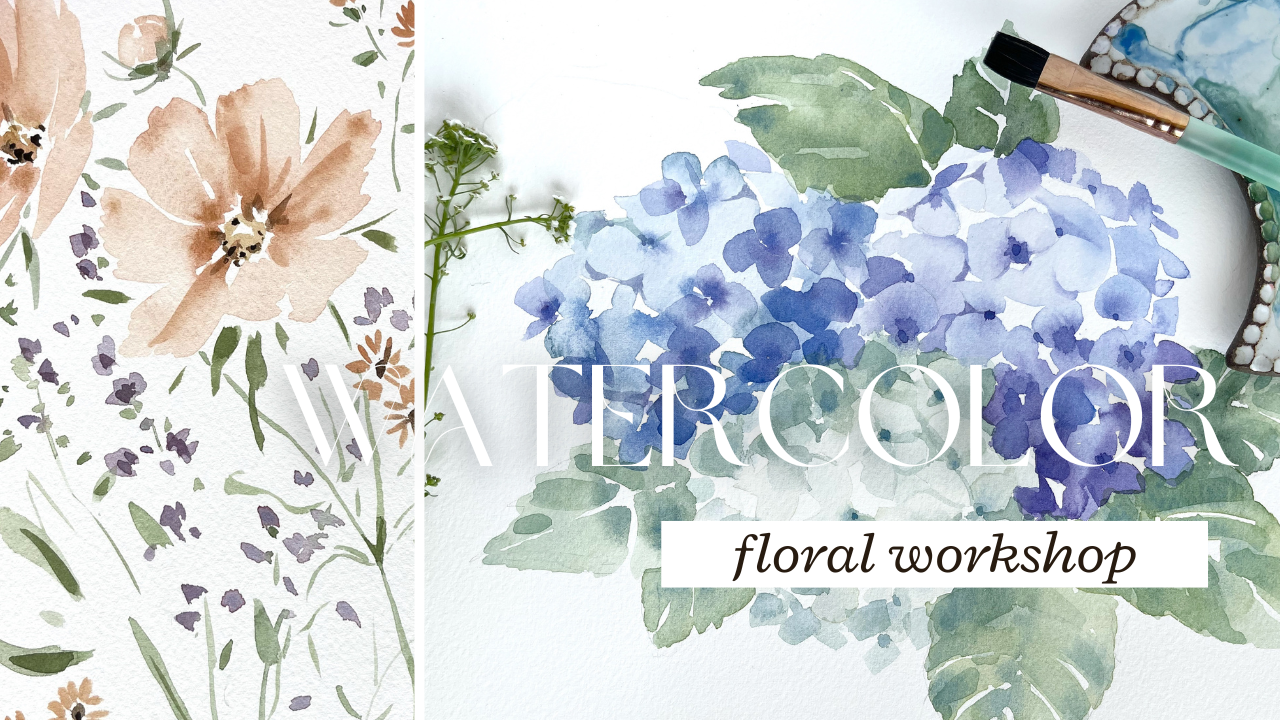 watercolor hydrangea tutorial