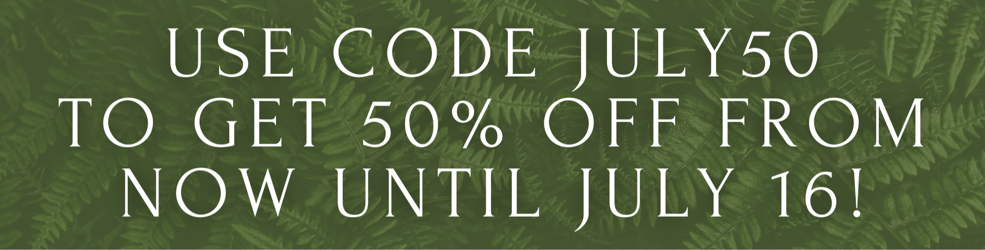 50% OFF SALE