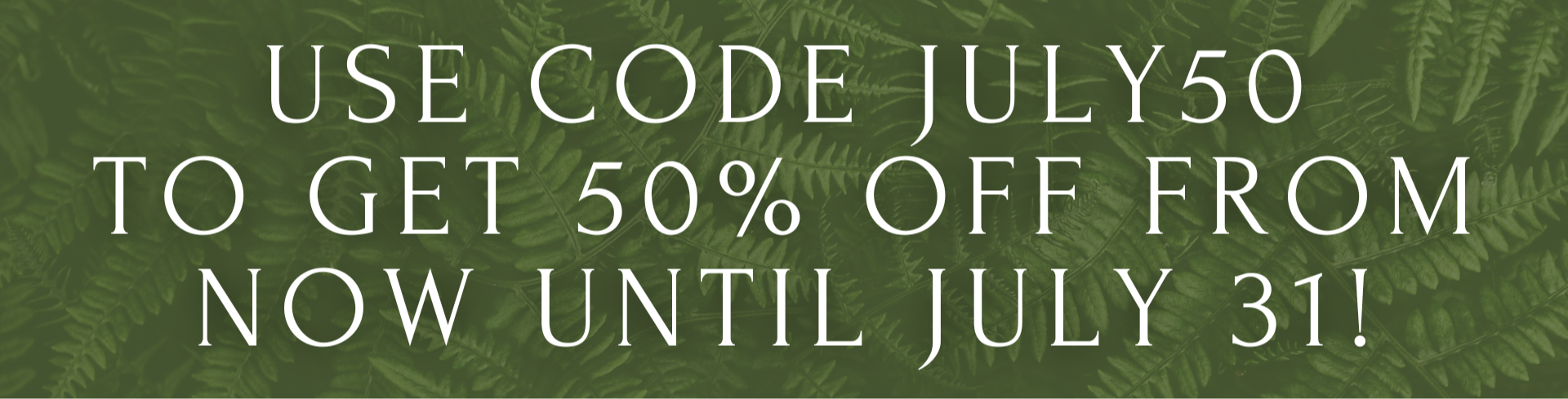 50% OFF SALE