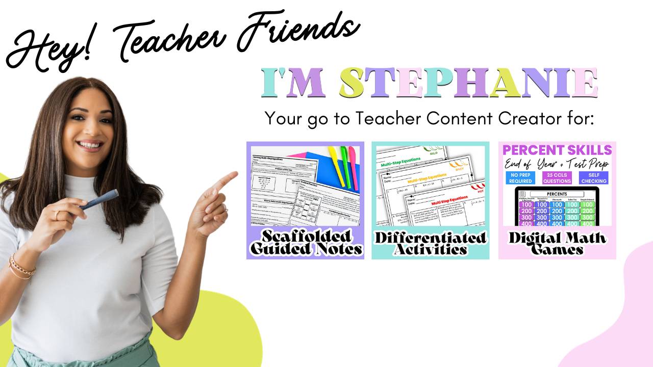 Differentiated Resources for Algebra 1 Math Teachers