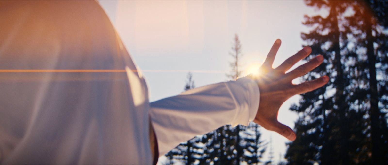 Paul of Venus on Mount Shasta, a hand open to the light