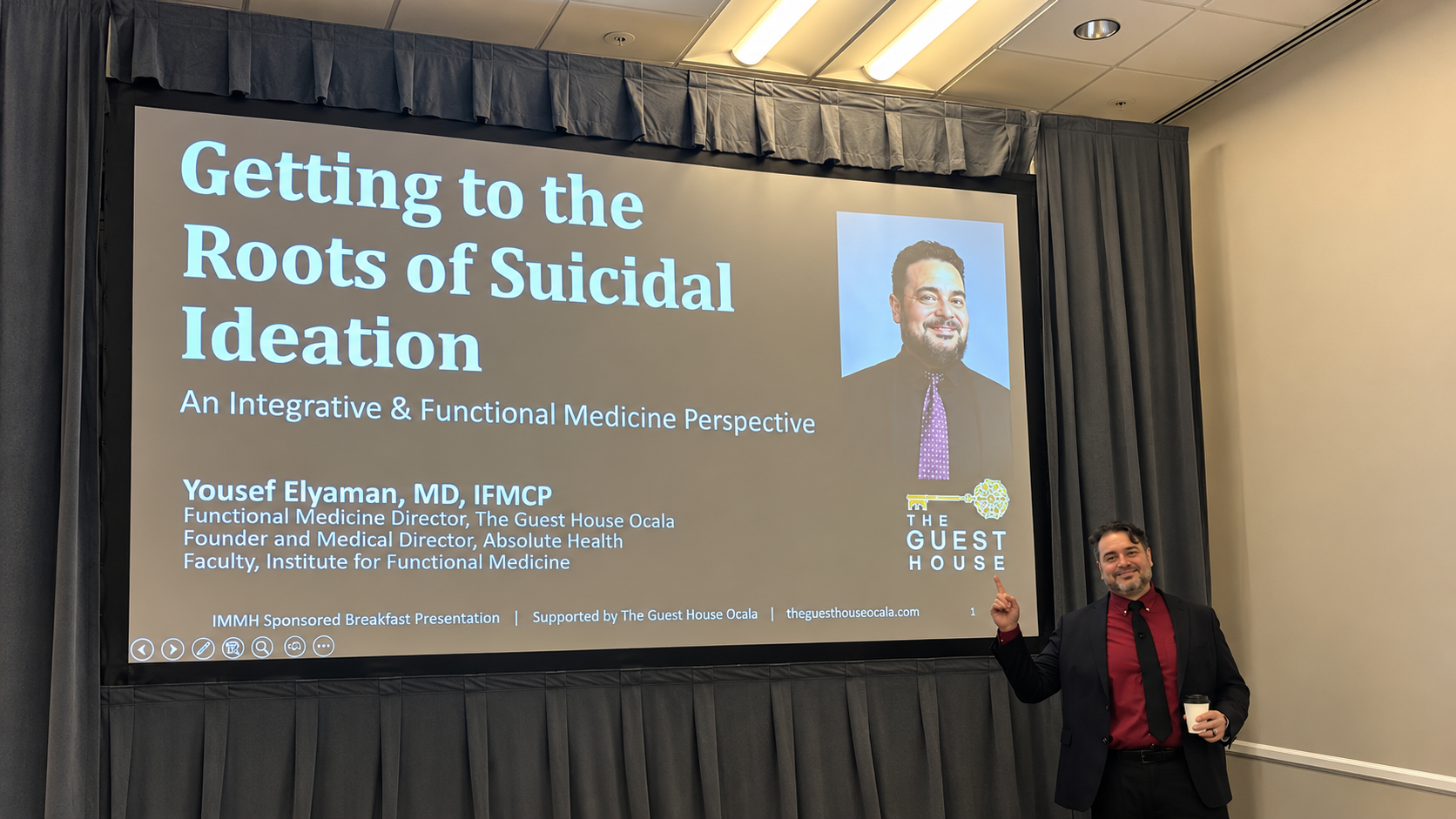 Dr. Yousef Elyaman speaking at IMMH 2026 in San Diego