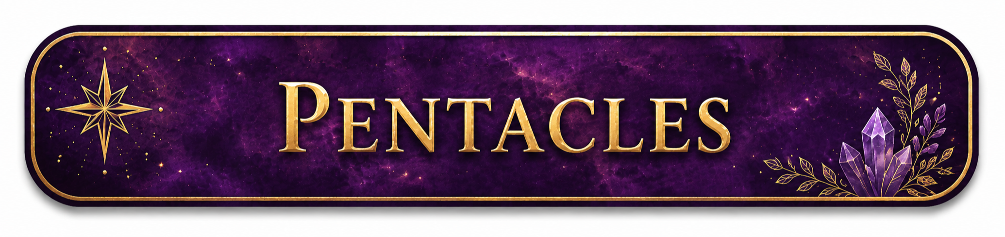 Button Saying Pentacles