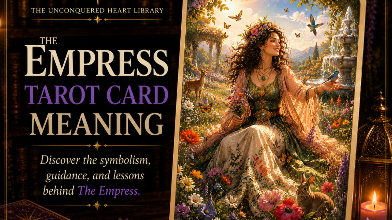 The Empress Tarot Card Meaning featuring the Empress from the Unconquered Heart Tarot.
