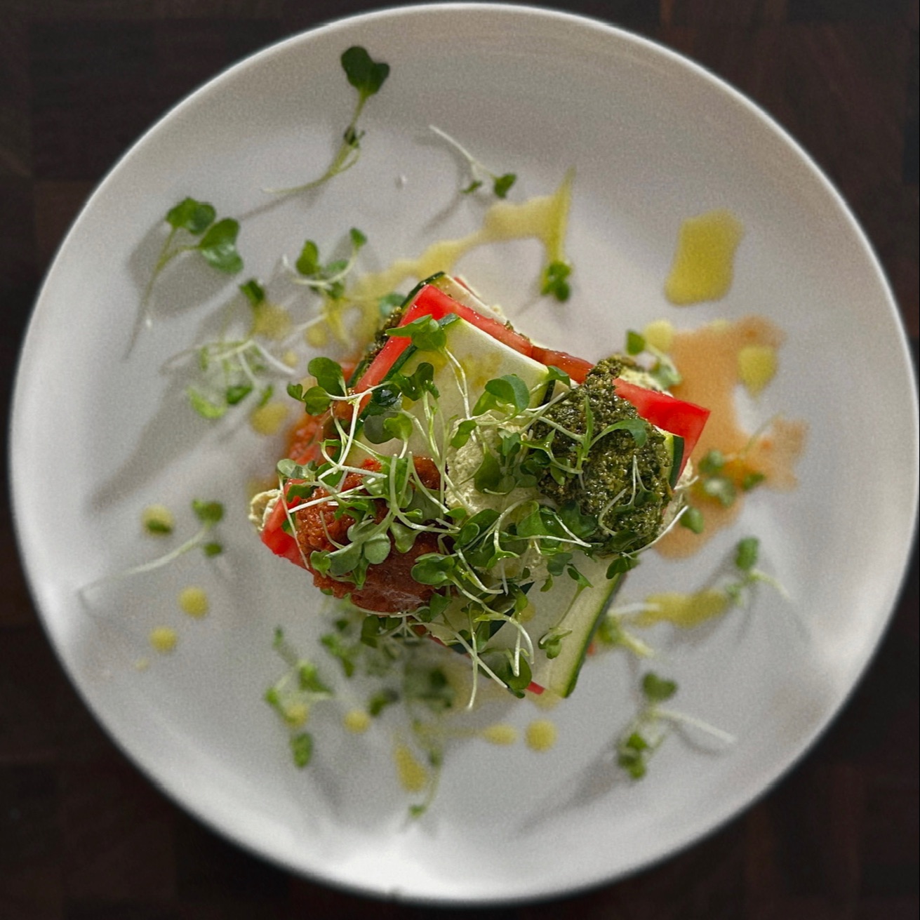 Raw zucchini lasagna