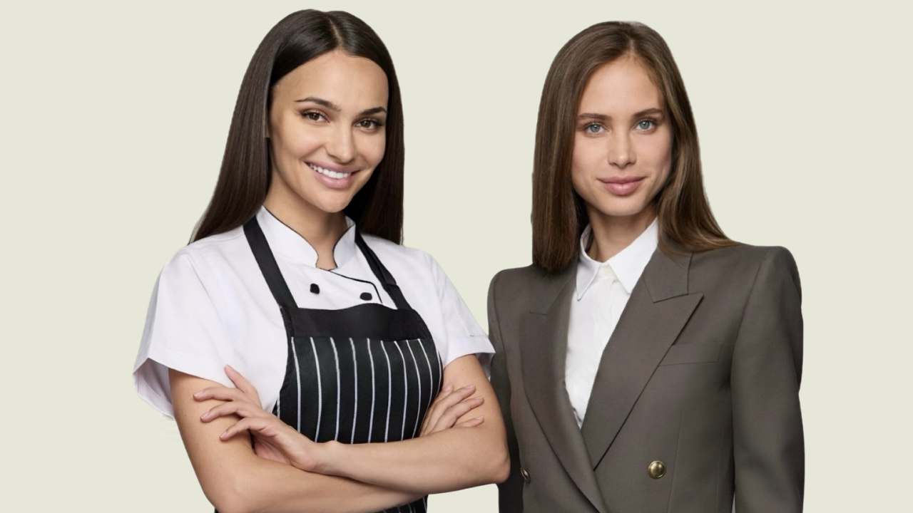 Natalie Golba, plant-based chef, in a chef's uniform