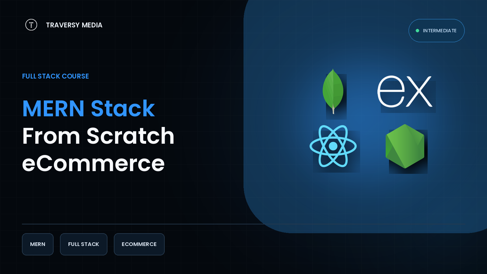 MERN Stack From Scratch eCommerce course cover