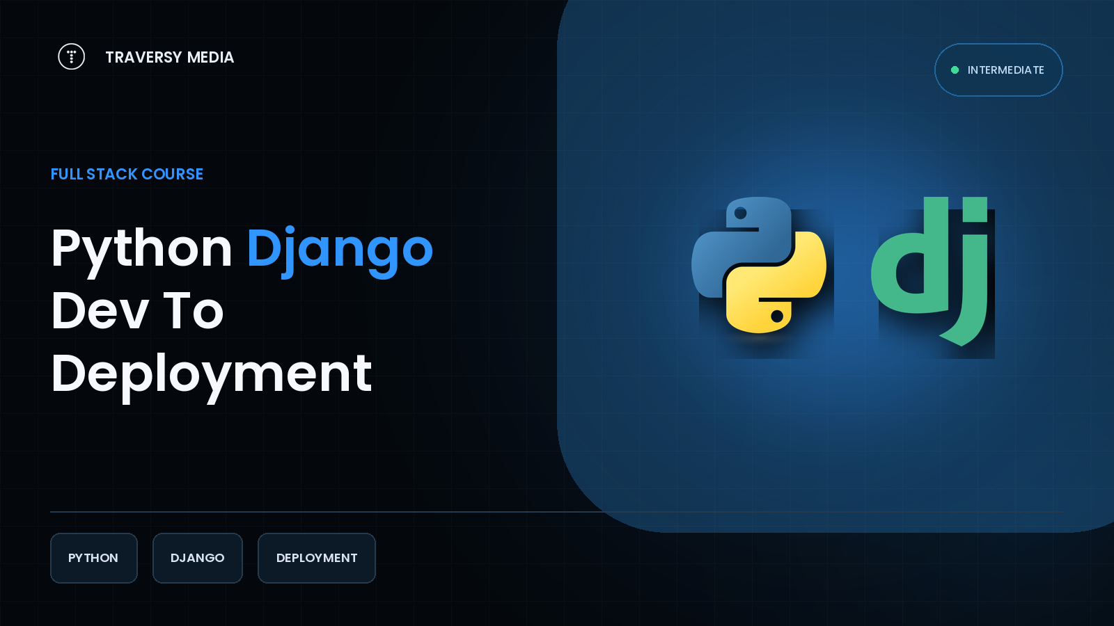 Python Django Dev To Deployment course cover