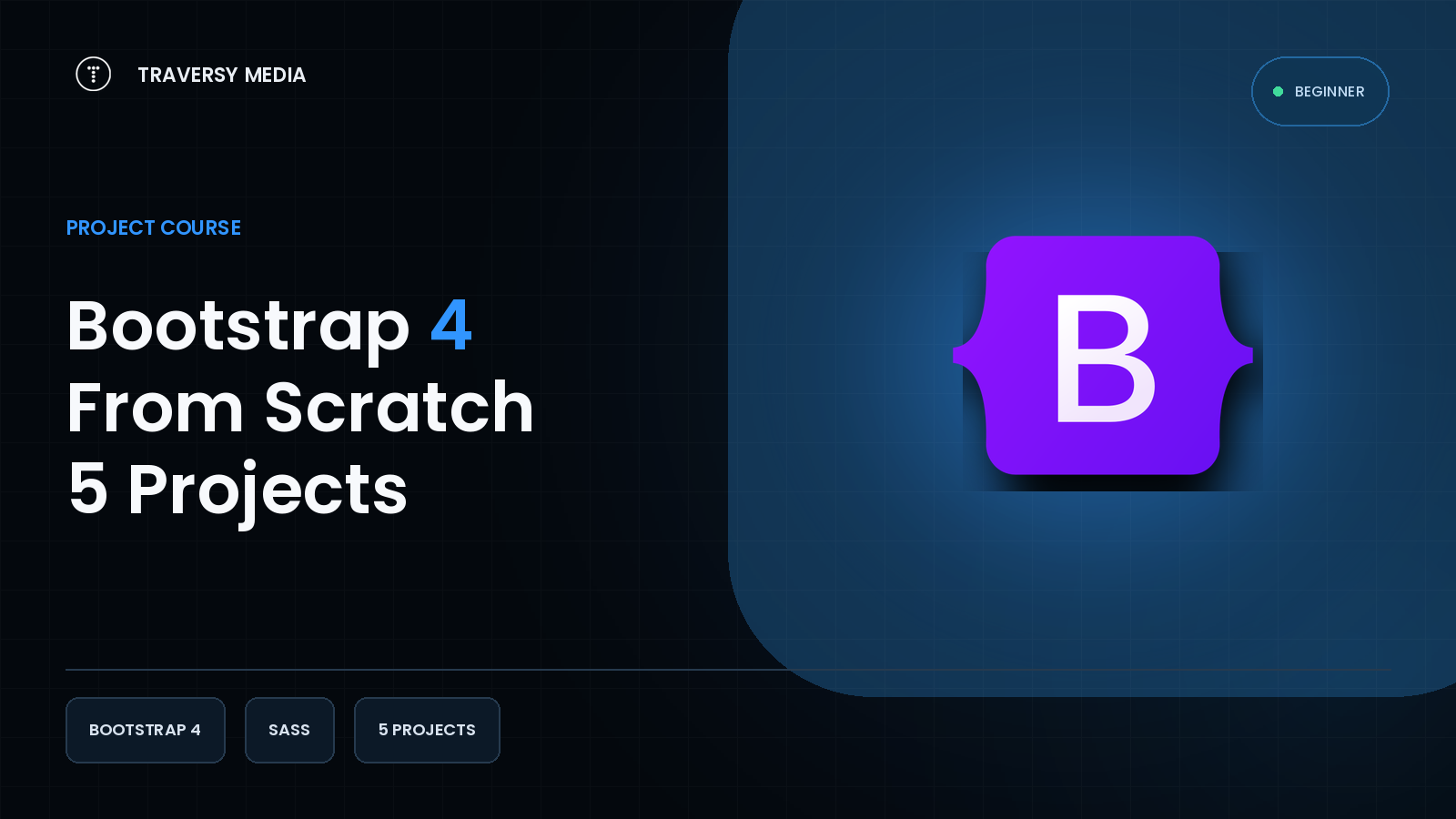 Bootstrap 4 From Scratch course cover