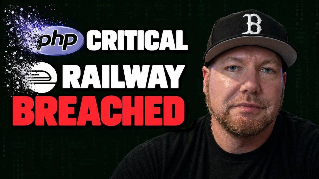 Brad Traversy with PHP critical vulnerability and Railway breach headlines