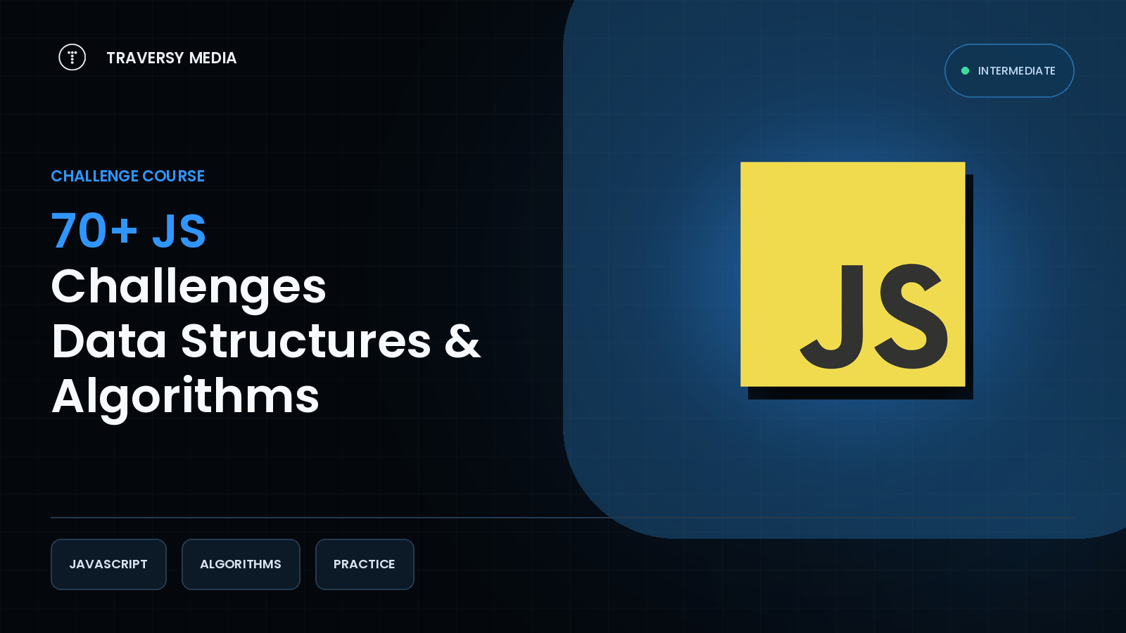 70+ JS Challenges Data Structures & Algorithms course cover