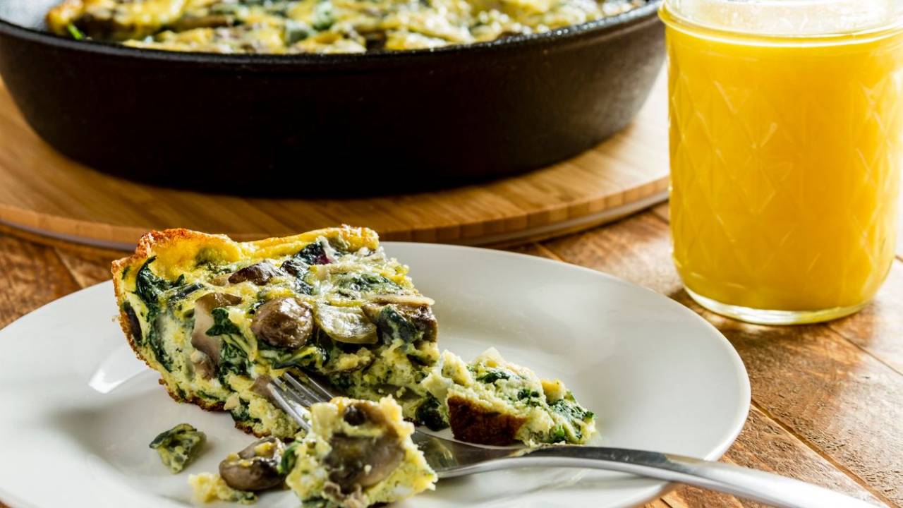 Egg, Kale, and Mushroom Bake (Make ahead!)