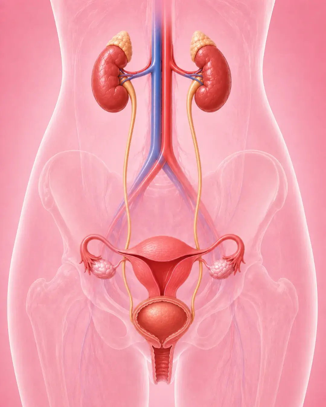 Human anatomy illustration showing the muscular and cardiovascular systems blended within a single body for a muscular and cardiovascular anatomy workshop.