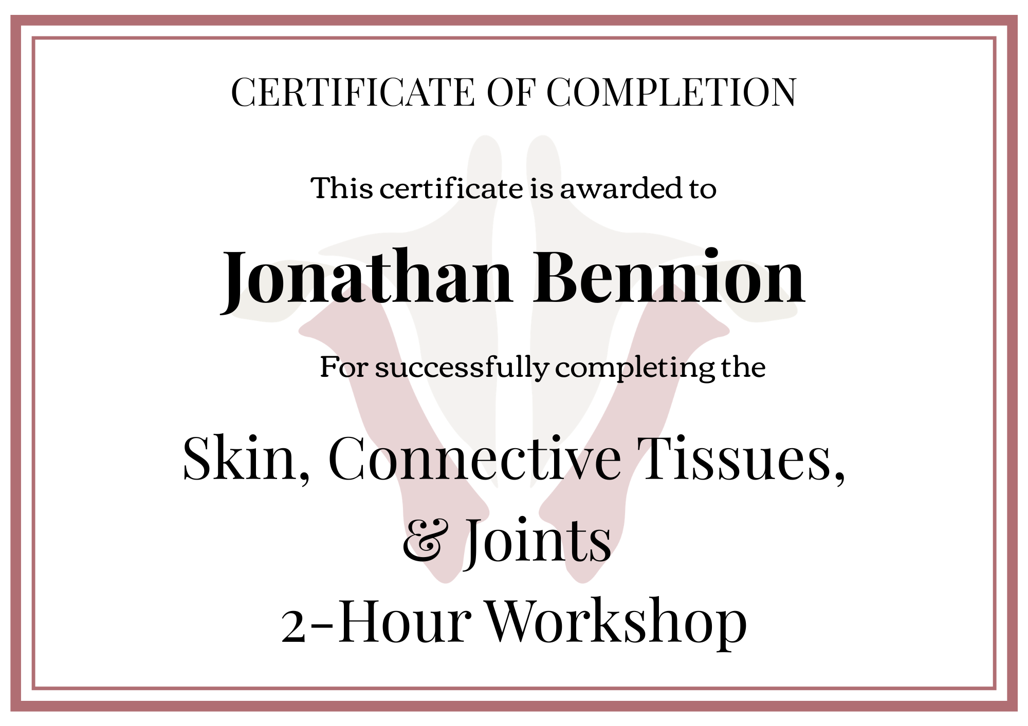 Institute of Human Anatomy Digital Certificate 