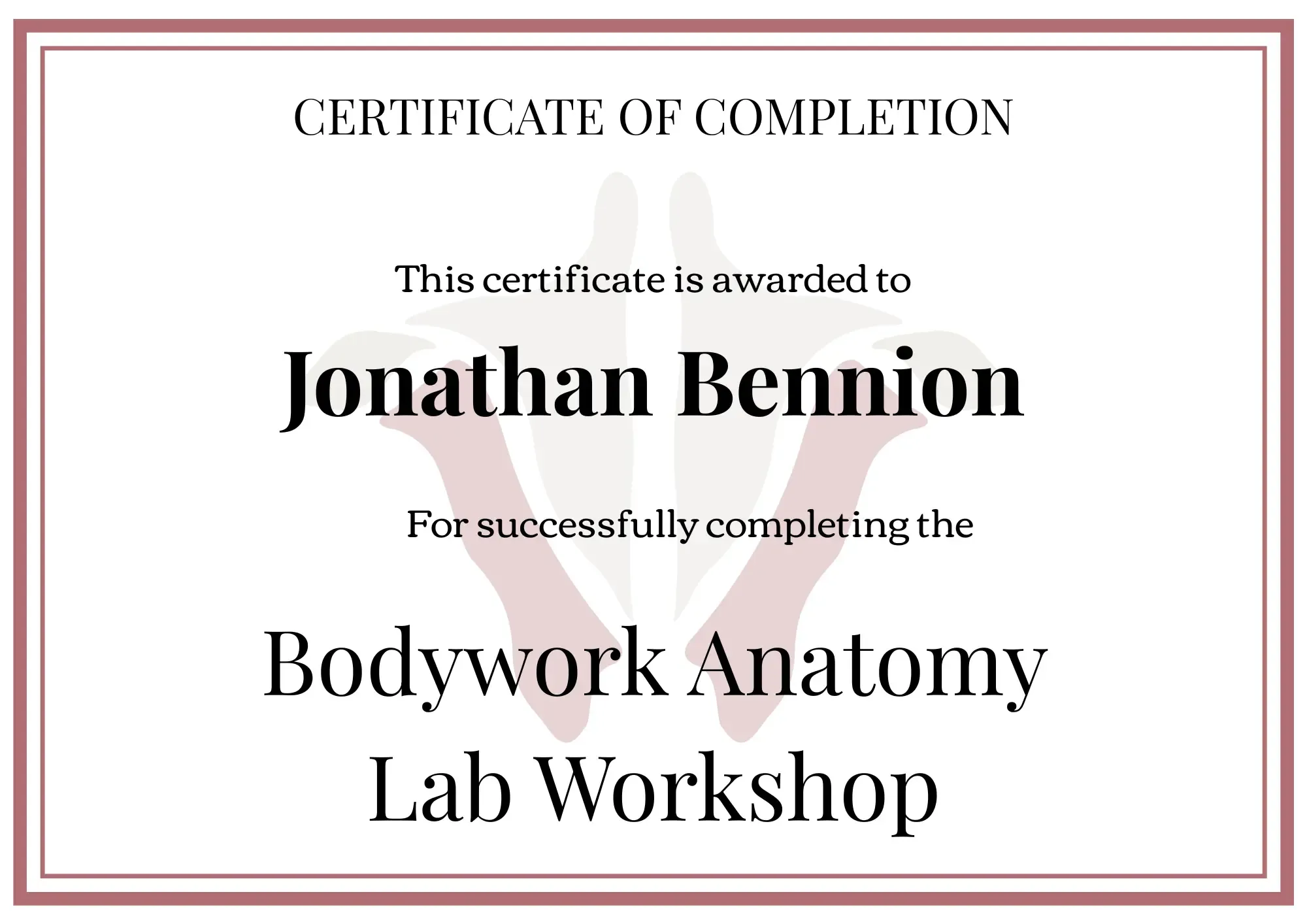 Institute of Human Anatomy Digital Certificate 