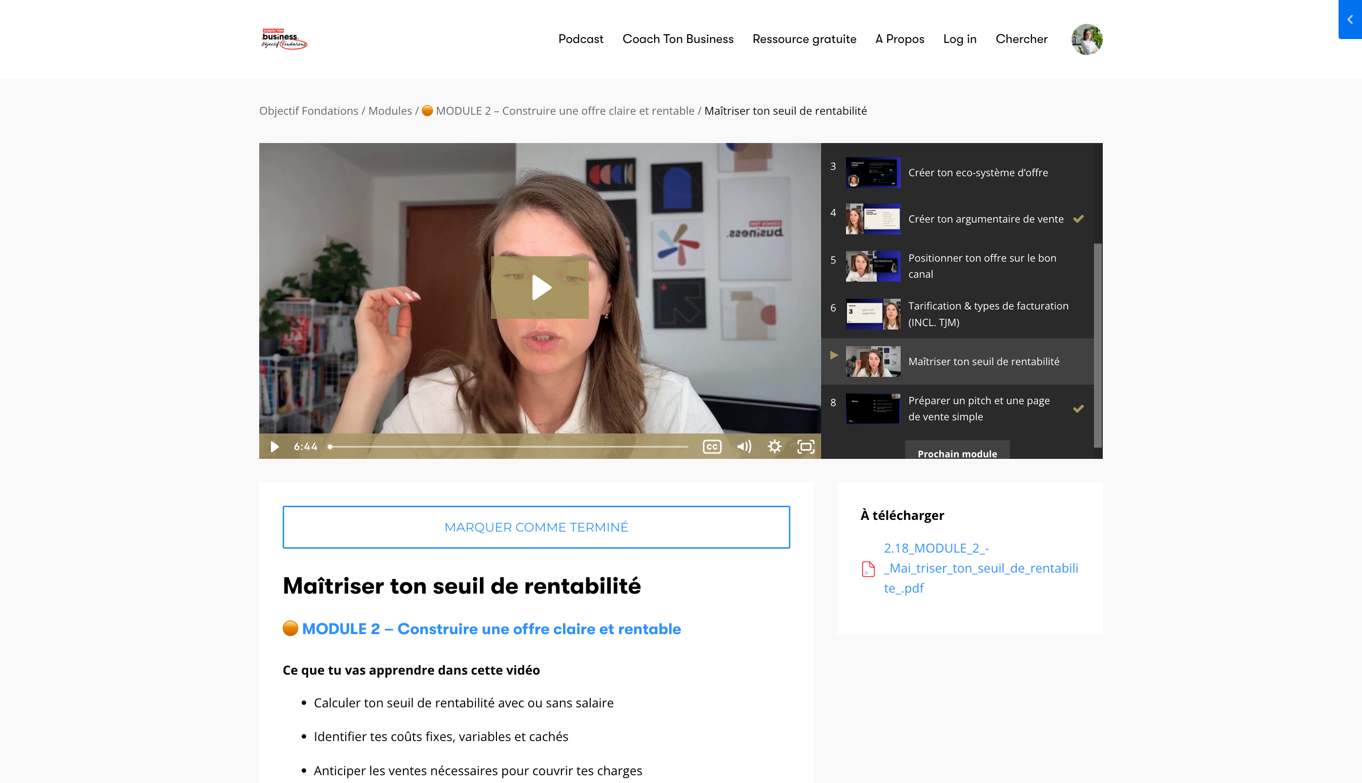 L'espace de formation Objectif Fondations, vue d'ensemble
