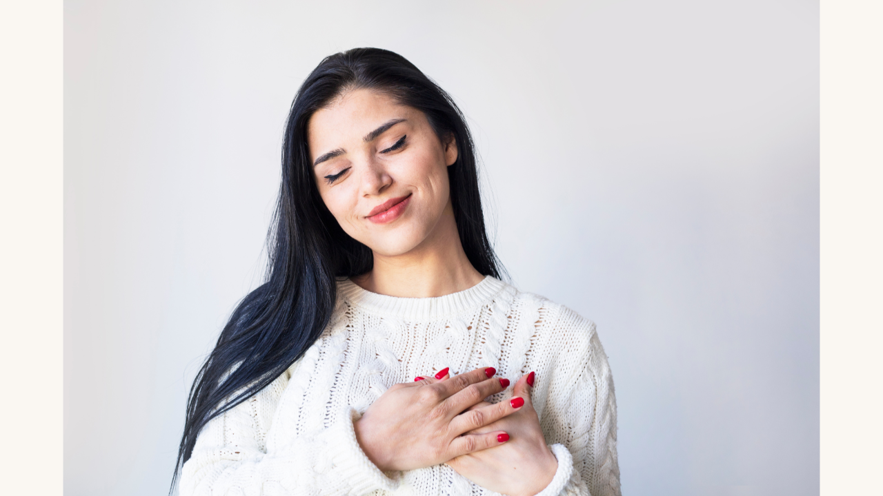 A woman finding herself through connecting with her truest self