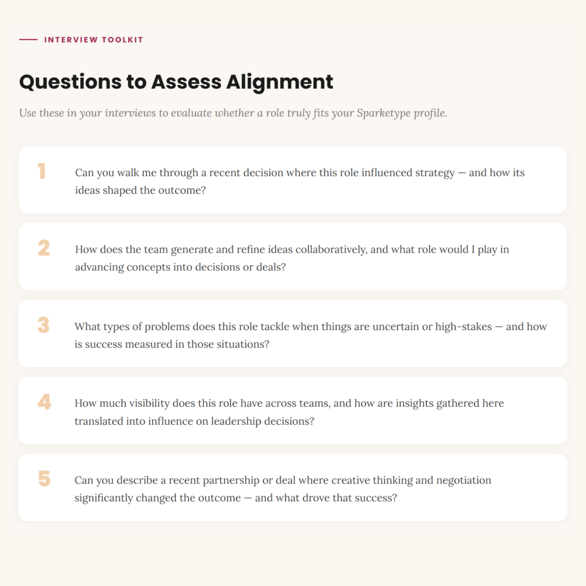 More than clarity. A tool you can actually use.