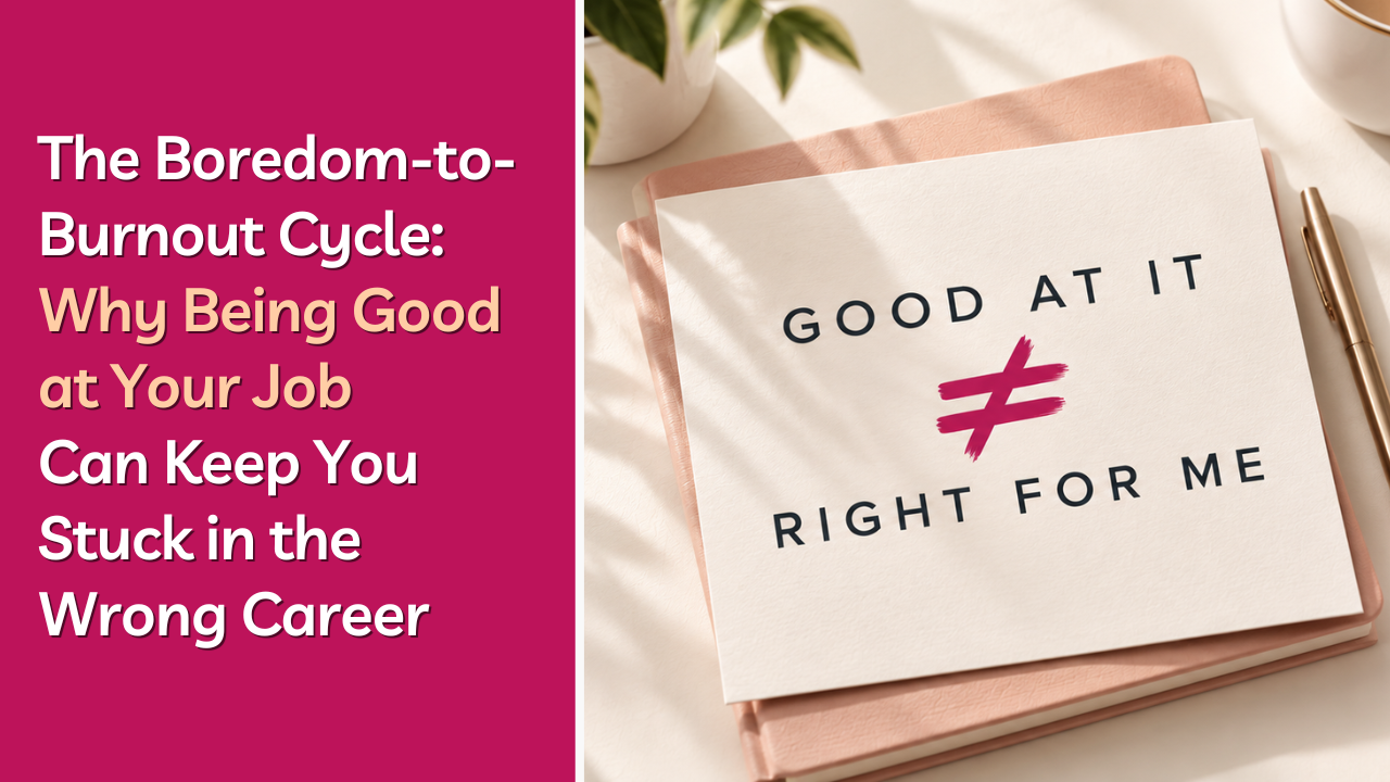 Why being good at your job can still leave you bored or burned out, and how to identify the work that actually fits your next career move.