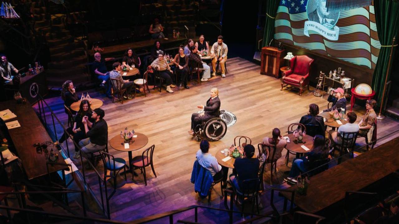 Photo from DPAC, FDR's A Very Happy Hour play