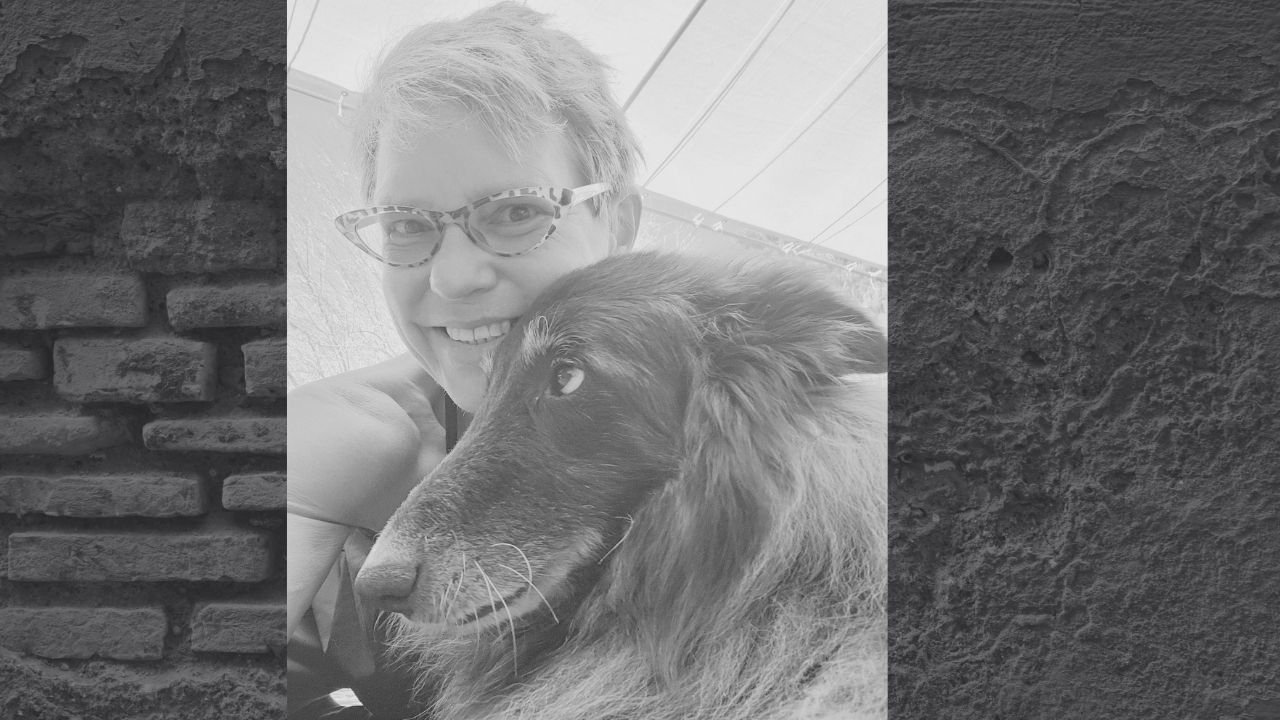 rynski wolf doula with dog gigi in tucson