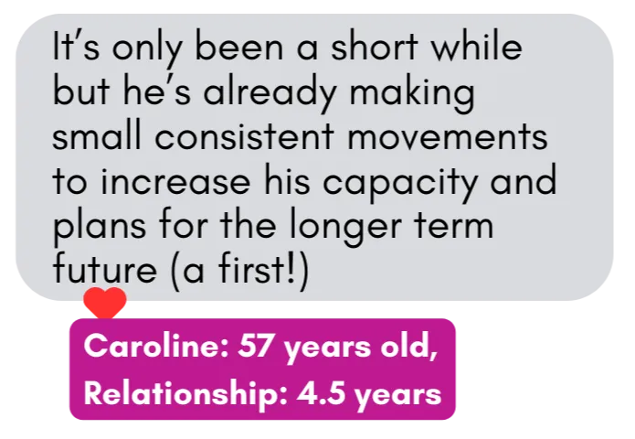 Member testimonial screenshot
