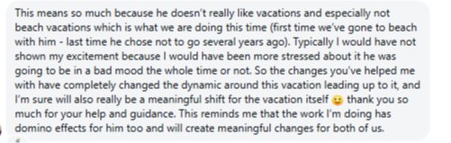 Client testimonial