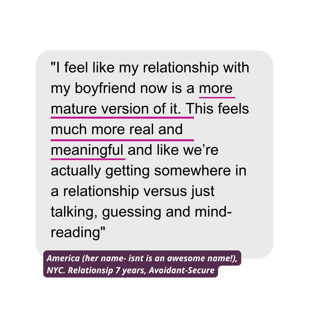 Member testimonial screenshot