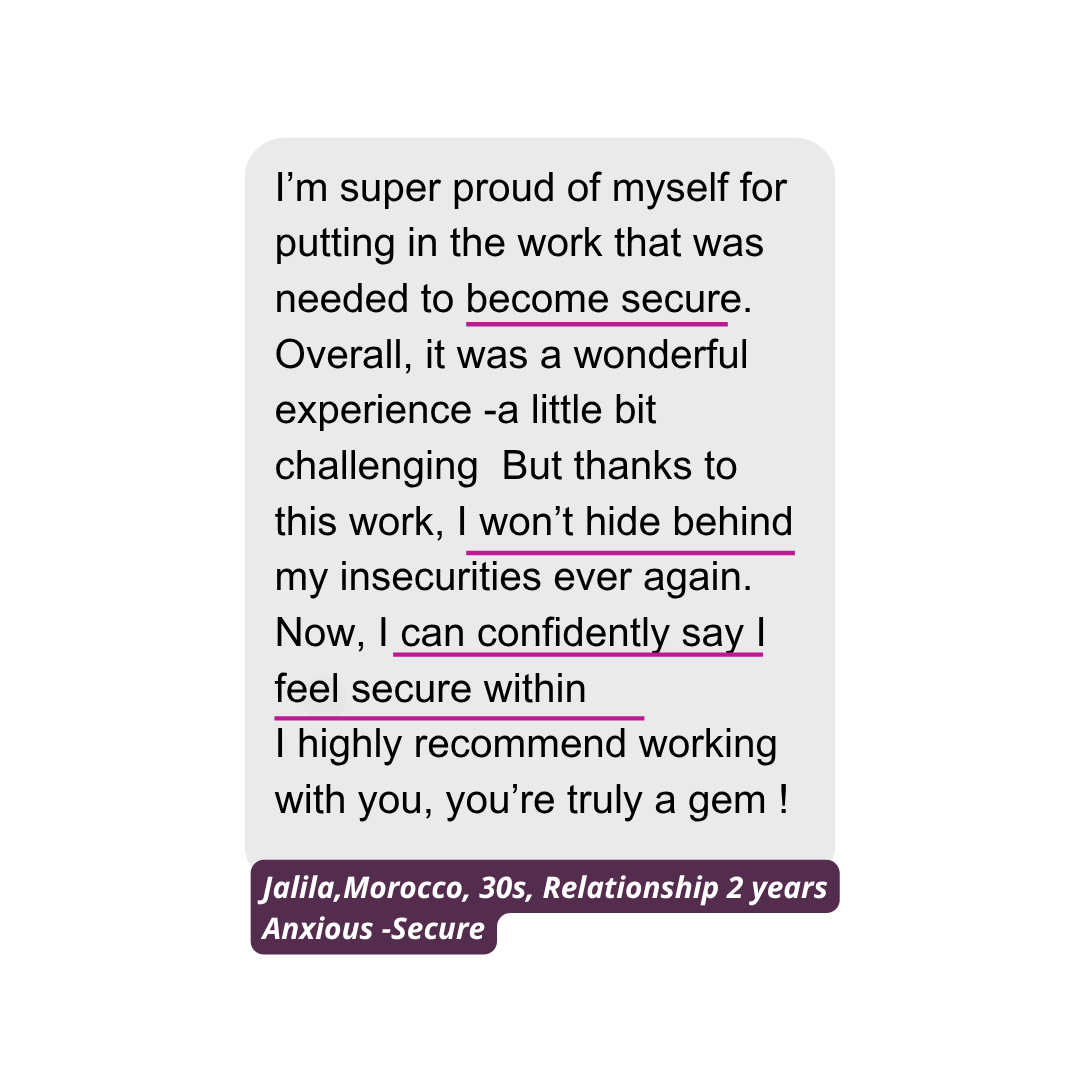 Member testimonial screenshot